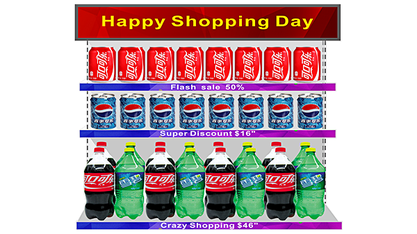 led strip shelf display